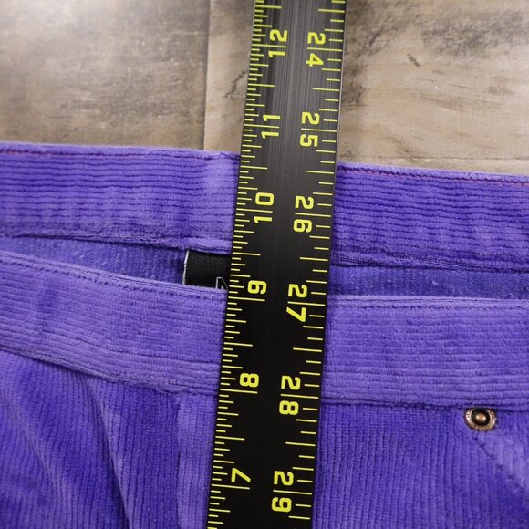 HUE Corduroy Leggings Women’s Medium Purple 28.5” Inseam Stretch Pull-On - Picture 5 of 13